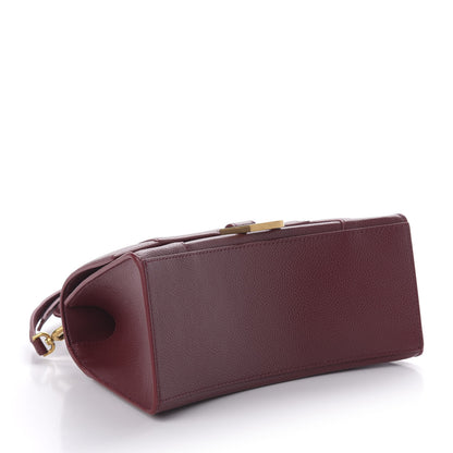 Balenciaga Grained Calfskin Small Hourglass Top Handle Bag Dark Red 4 of 9