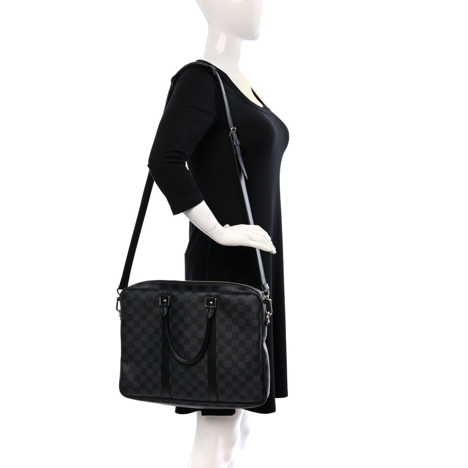 Louis Vuitton Damier Graphite Porte Documents Voyage PM 2 of 8