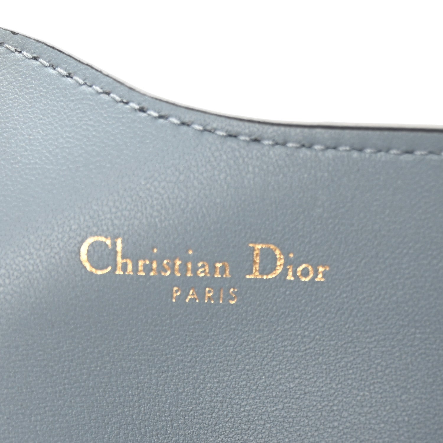 Christian Dior Goatskin Saddle Card Holder Sky Blue 7 of 7