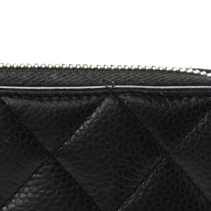Chanel Caviar Quilted Medium Zip Around Wallet Black 11 of 13