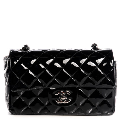 Chanel Patent Quilted Mini Flap Black 1 of 9