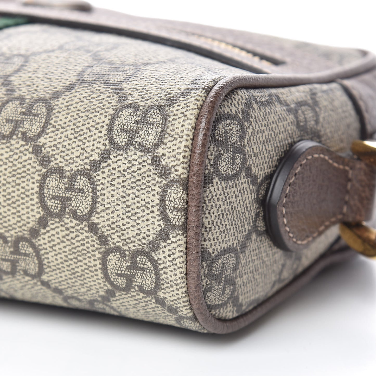 GG Supreme Monogram Web Mini Ophidia Shoulder Bag Brown
