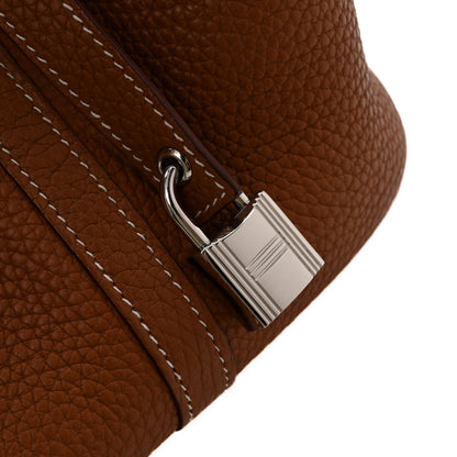 Hermes Taurillon Clemence Picotin Lock 22 MM Gold 11 of 12