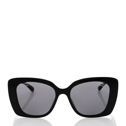 Chanel Acetate Strass Polarized Square Sunglasses 5422-B Black 2 of 8