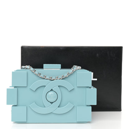 Chanel Plexiglass Boy Brick Lego Clutch Light Blue 12 of 12