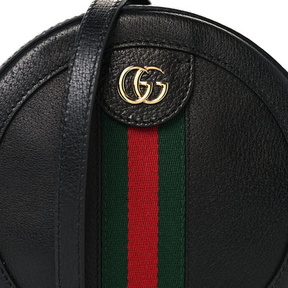 Gucci Grained Calfskin Web Mini Ophidia Round Shoulder Bag Black 8 of 10