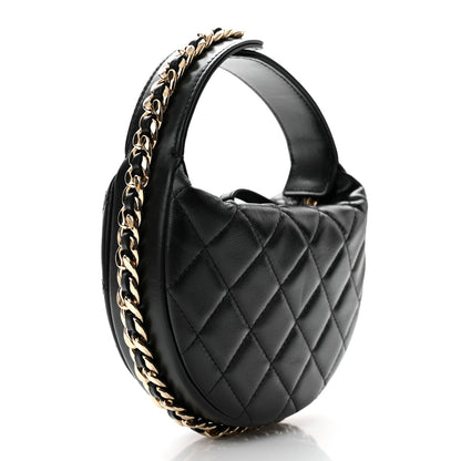 Chanel Quilted Chain Around Pouch Black 2 of 10