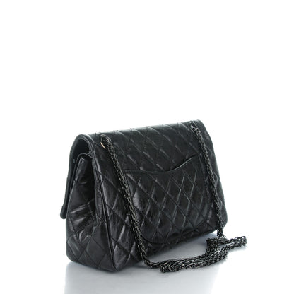 Chanel Glazed Calfskin Quilted 2.55 Reissue 226 Flap So Black 3 of 9