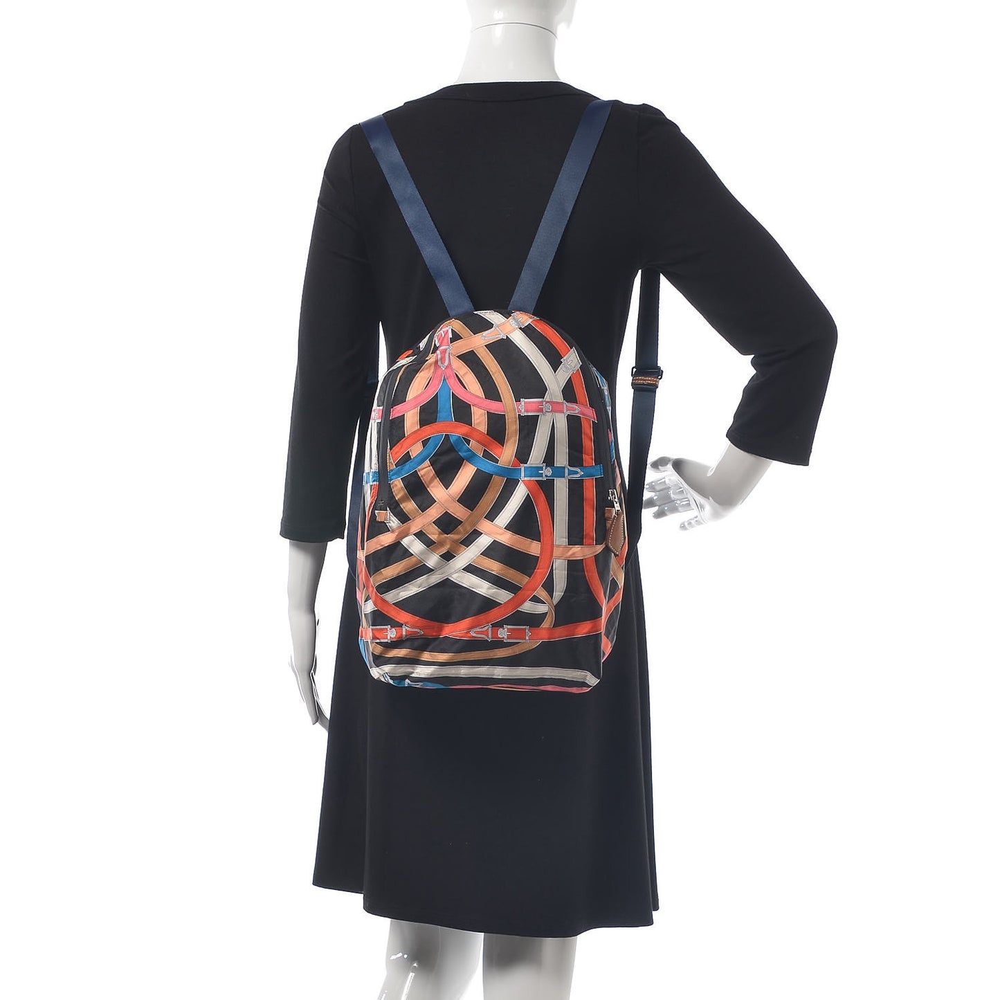 Silk Barenia Cavalcadour Airsilk Backpack Black Bleu Marine Fauve