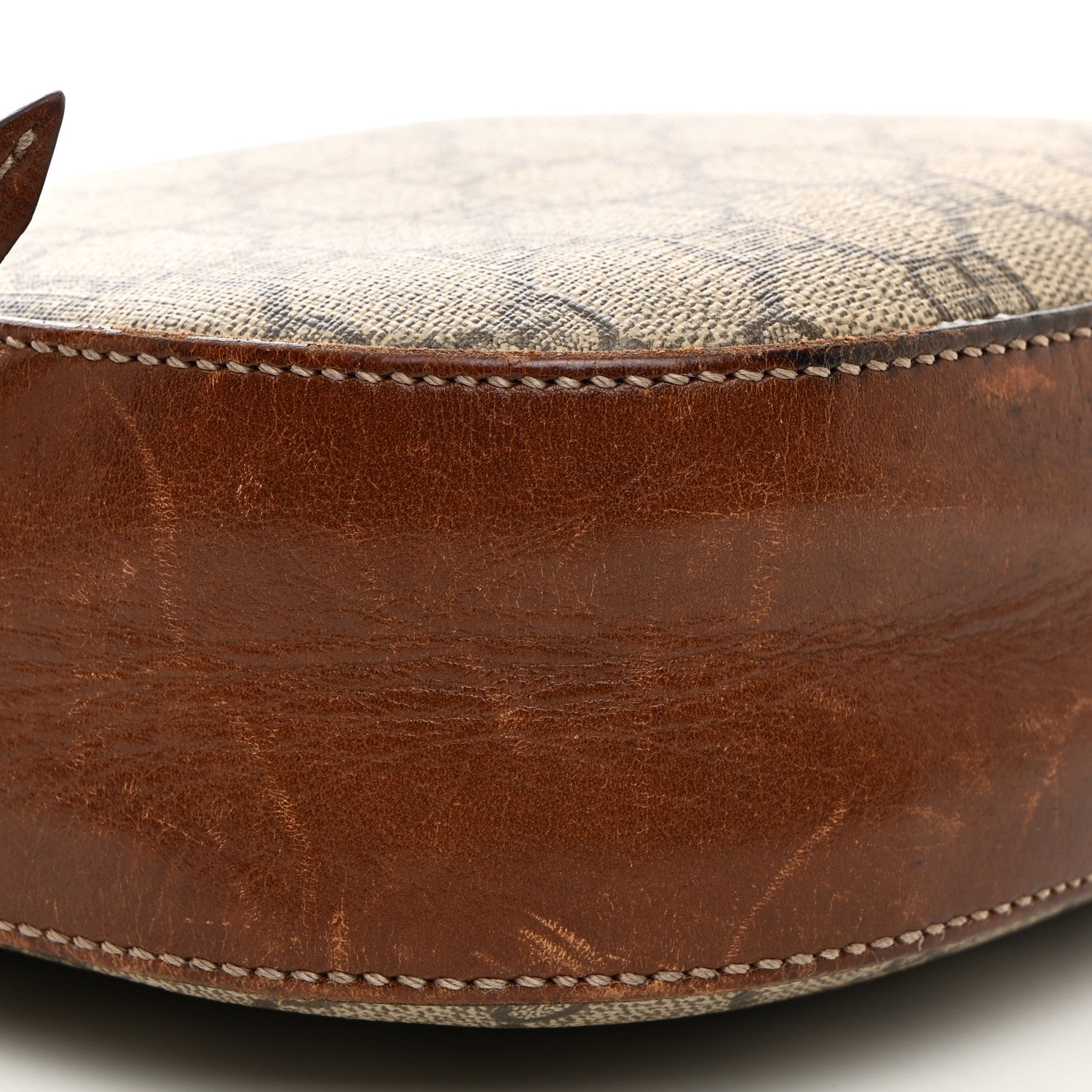 Gucci GG Supreme Monogram Cuoio Toscano Mini Chain Shoulder Bag Beige Ebony Cuir 10 of 13