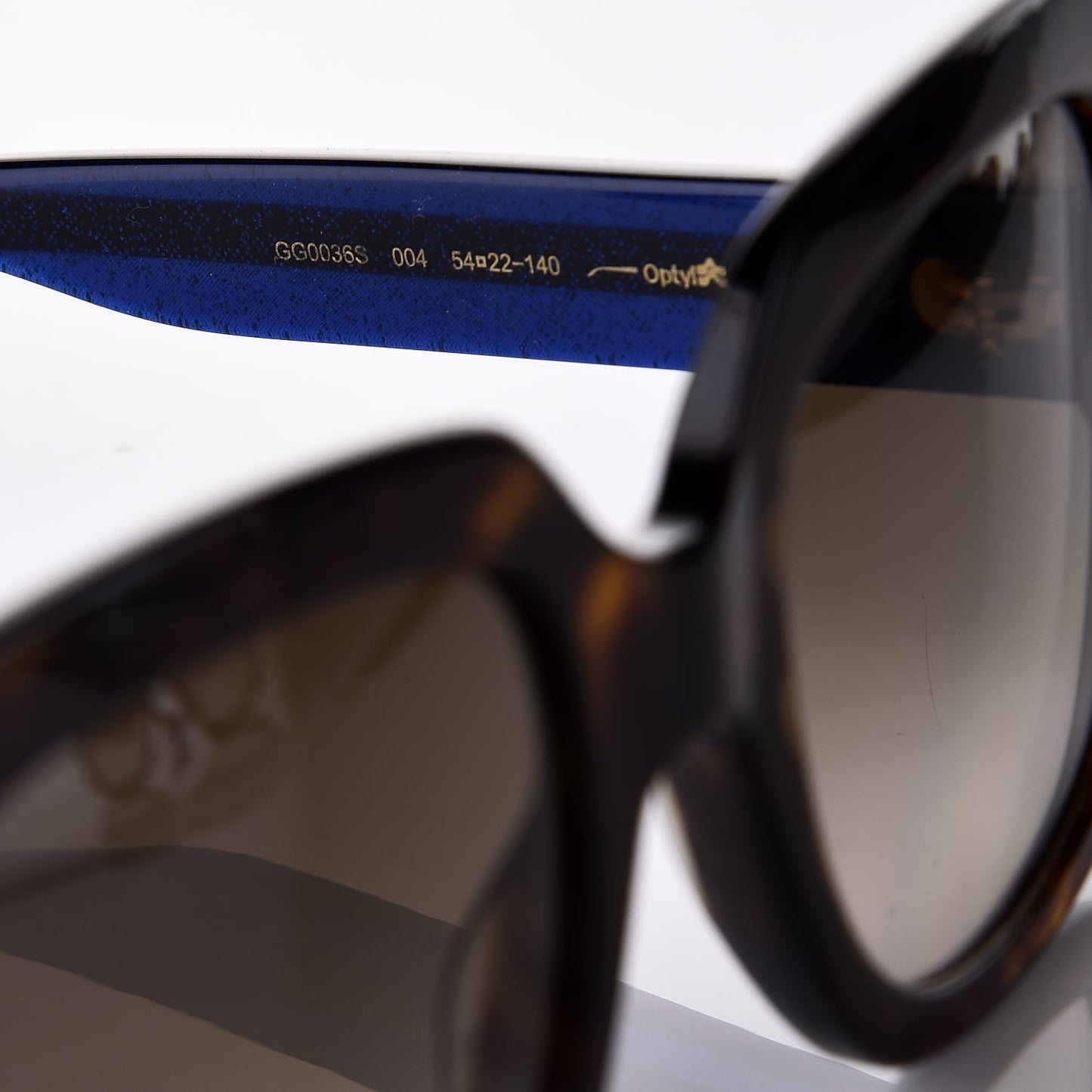 Oversize Square Web GG 0036S Sunglasses Tortoise