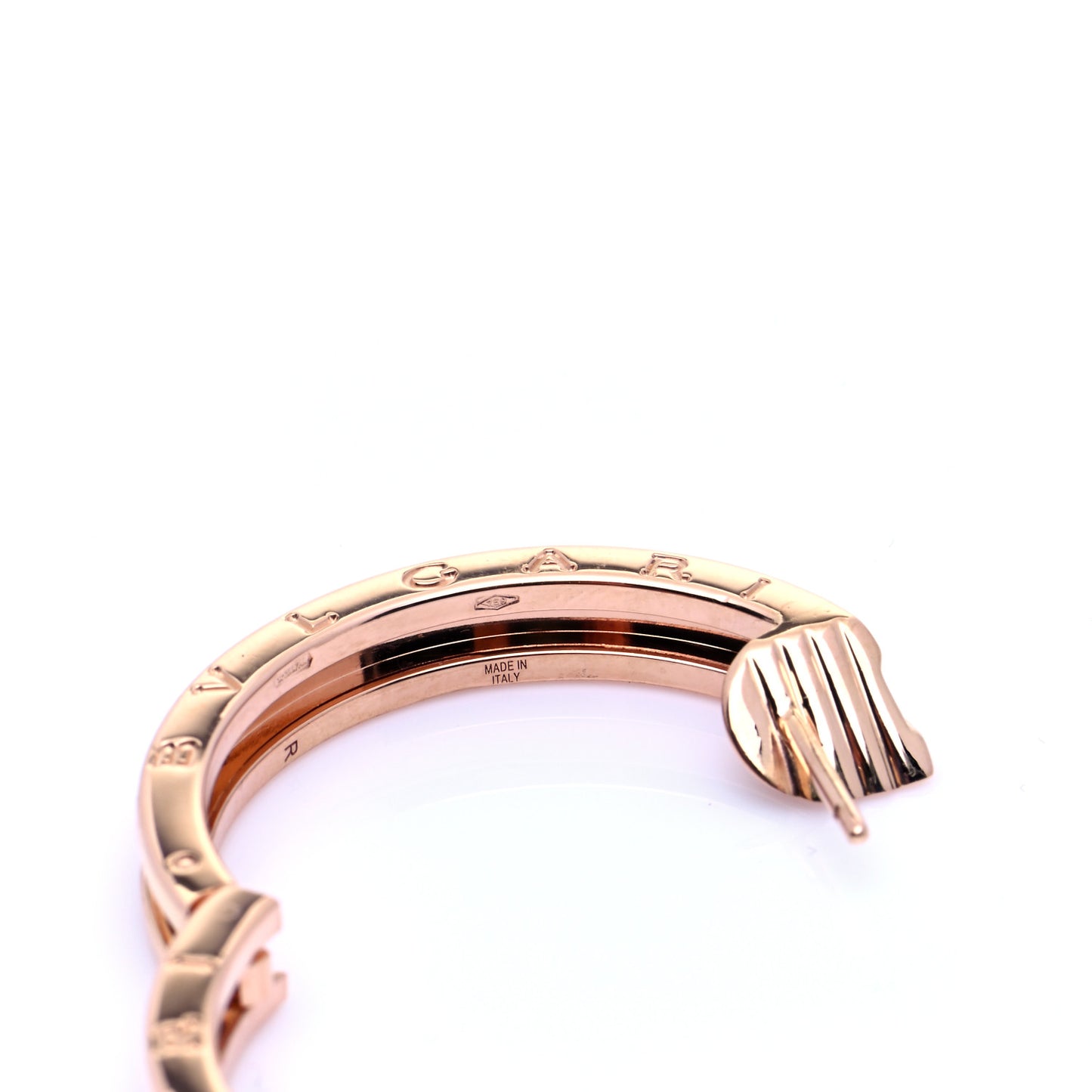 18K Rose Gold B.Zero1 Hoop Earrings