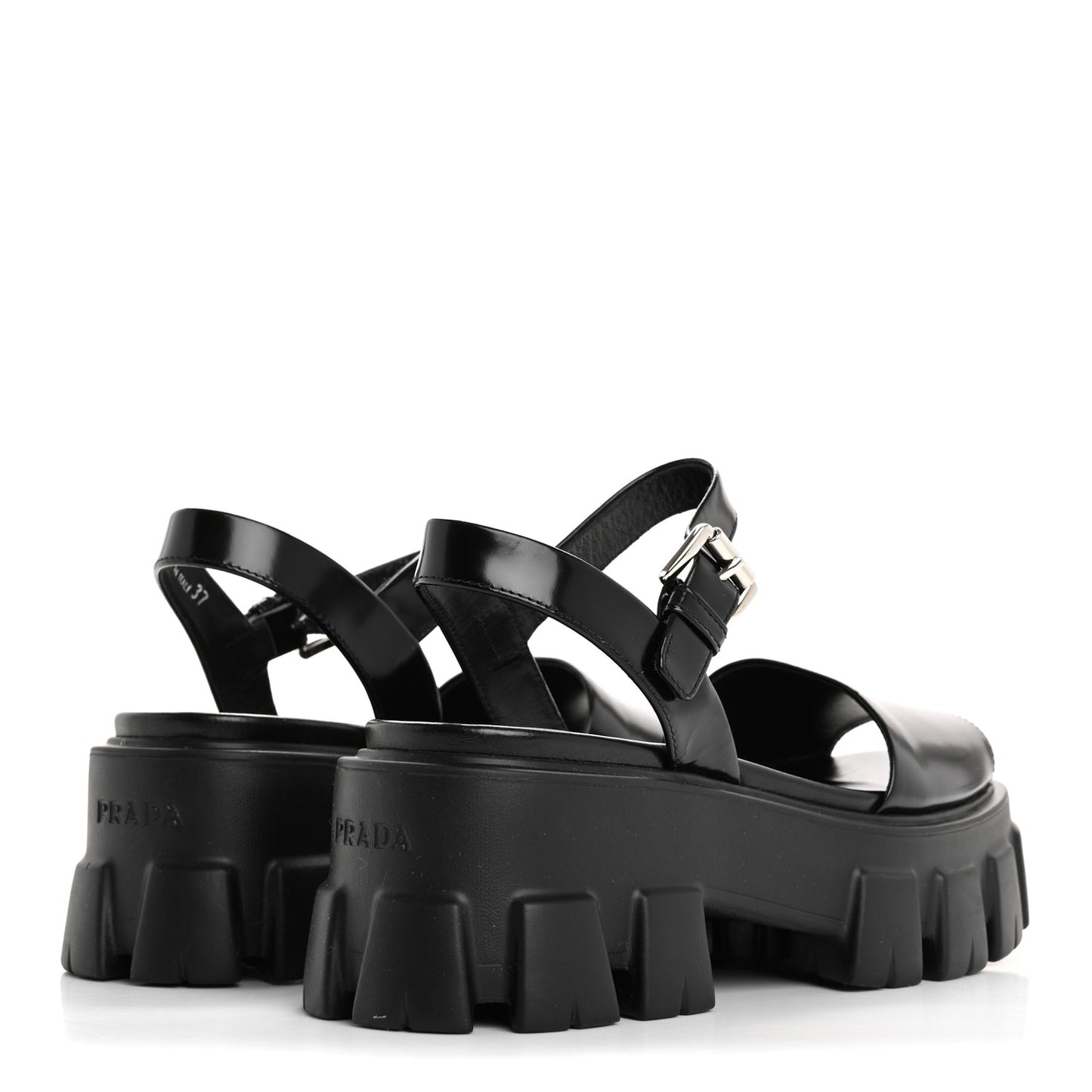 Spazzolato Monolith 55mm Sandals 37 Black
