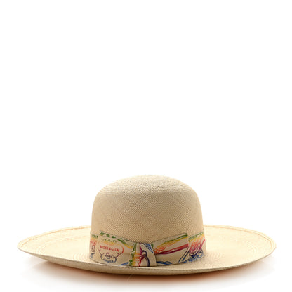 Hermes Straw Panama Brisa Brides De Gala Hat 58 Naturel Multicolore 4 of 8