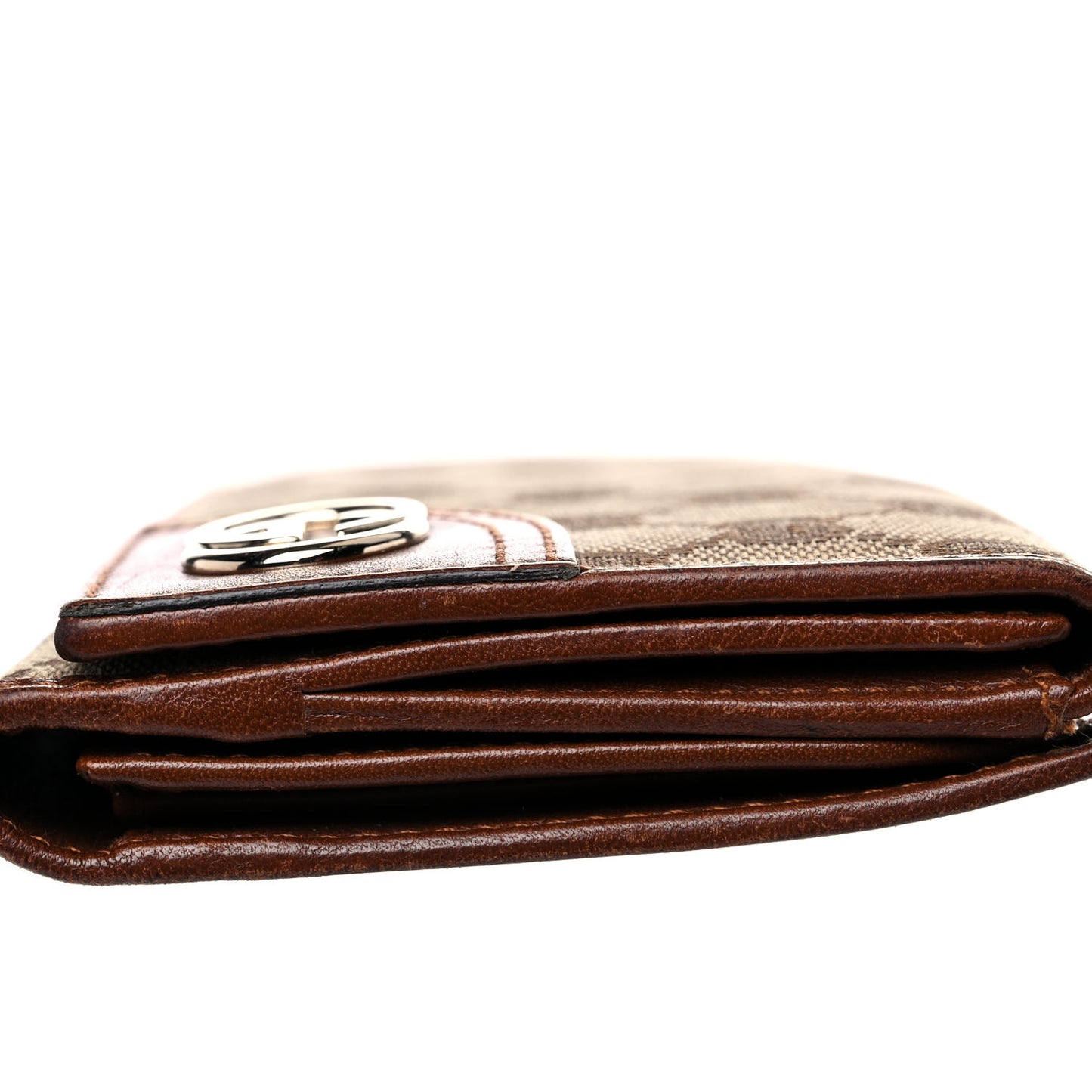 Monogram New Britt Continental Snap Wallet Dark Brown