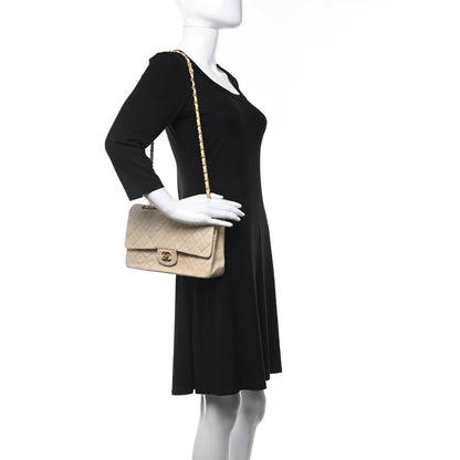 Chanel Lambskin Quilted Medium Double Flap Light Beige 2 of 12