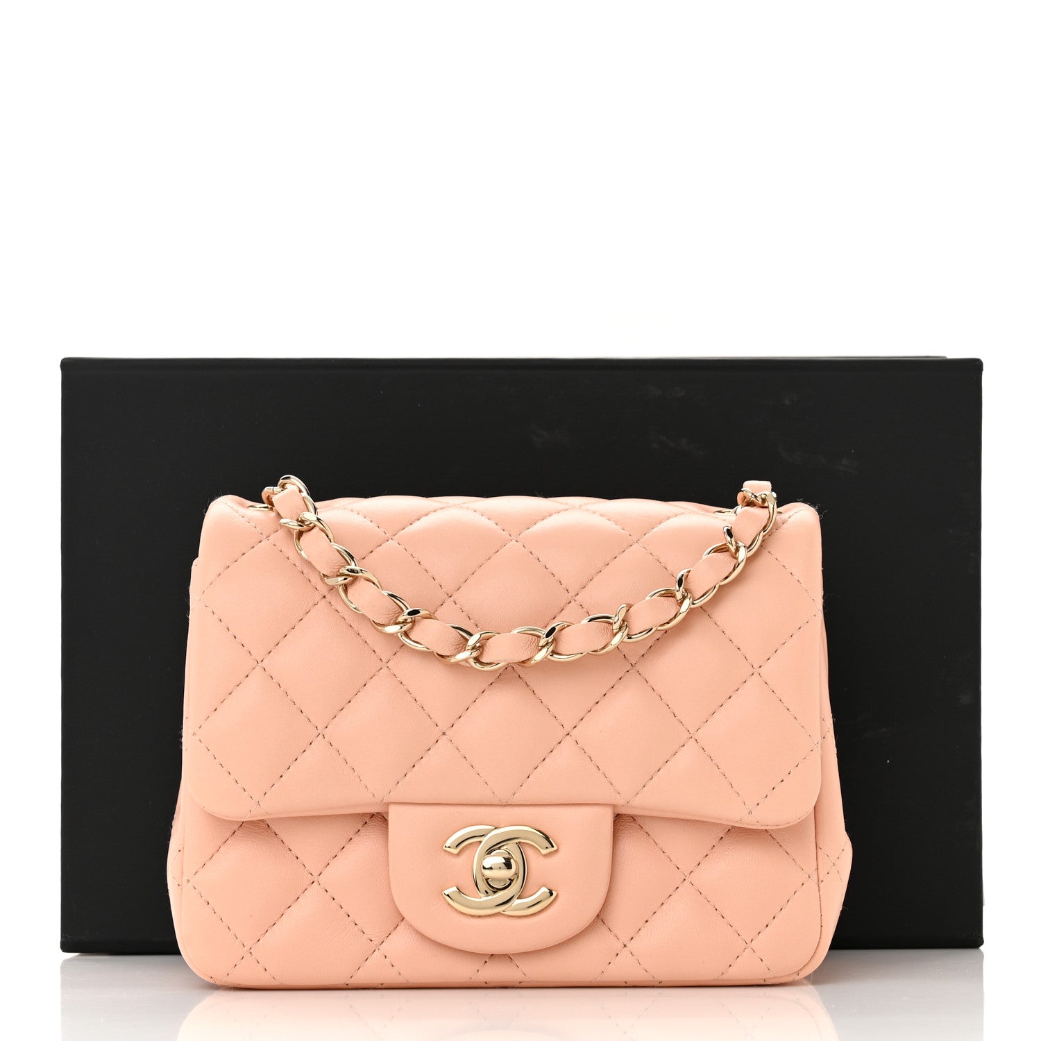 Chanel Lambskin Quilted Mini Square Flap Light Pink 11 of 11