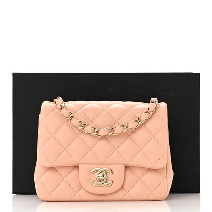 Chanel Lambskin Quilted Mini Square Flap Light Pink 11 of 11