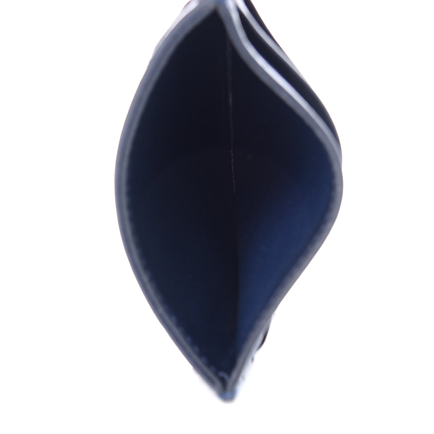 Grained Calfskin Cannage Diorama Card Holder Blue