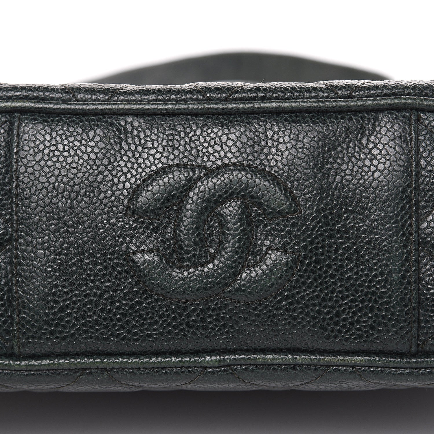 Chanel Caviar Quilted Tassel Camera Bag Dark Green 13 of 18