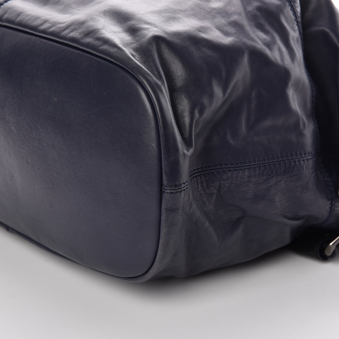 Calfskin Star Embossed Studded Large Nightingale Navy