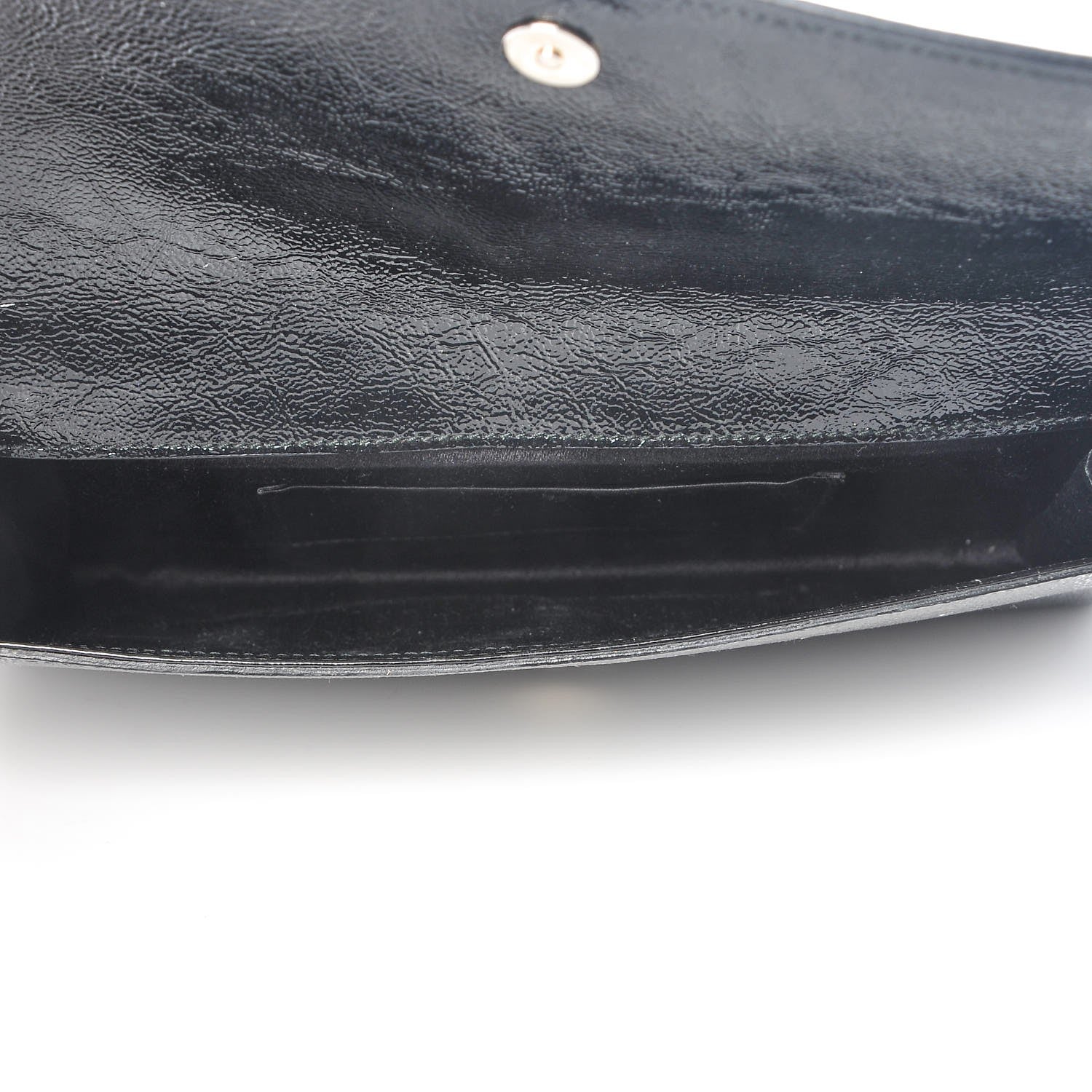 Saint Laurent Textured Patent Monogram Small Belle De Jour Clutch Black 5 of 7