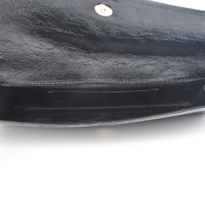 Saint Laurent Textured Patent Monogram Small Belle De Jour Clutch Black 5 of 7