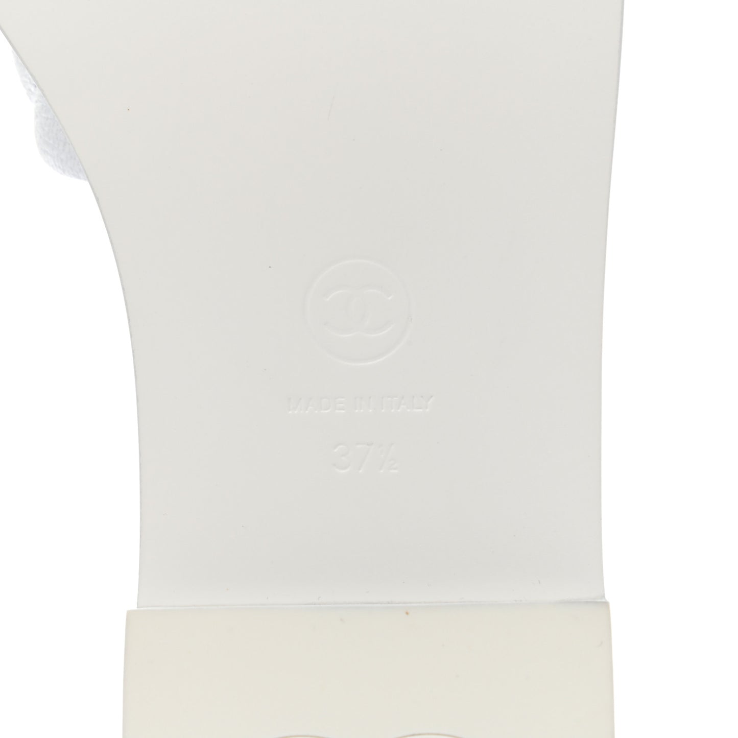 Shiny Goatskin Quilted CC Mules Sandals 37.5 White