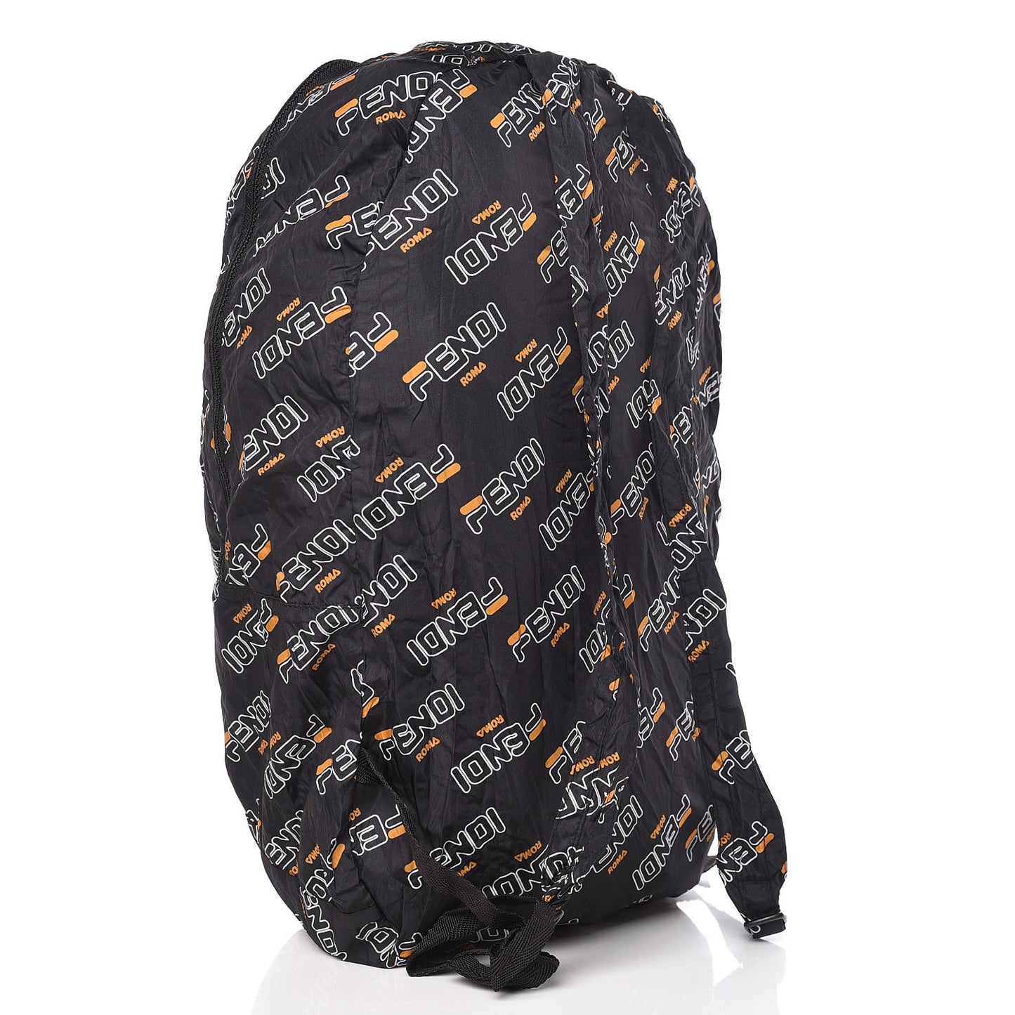 X FILA Calfskin Mania Backpack Help Bag Charm Black
