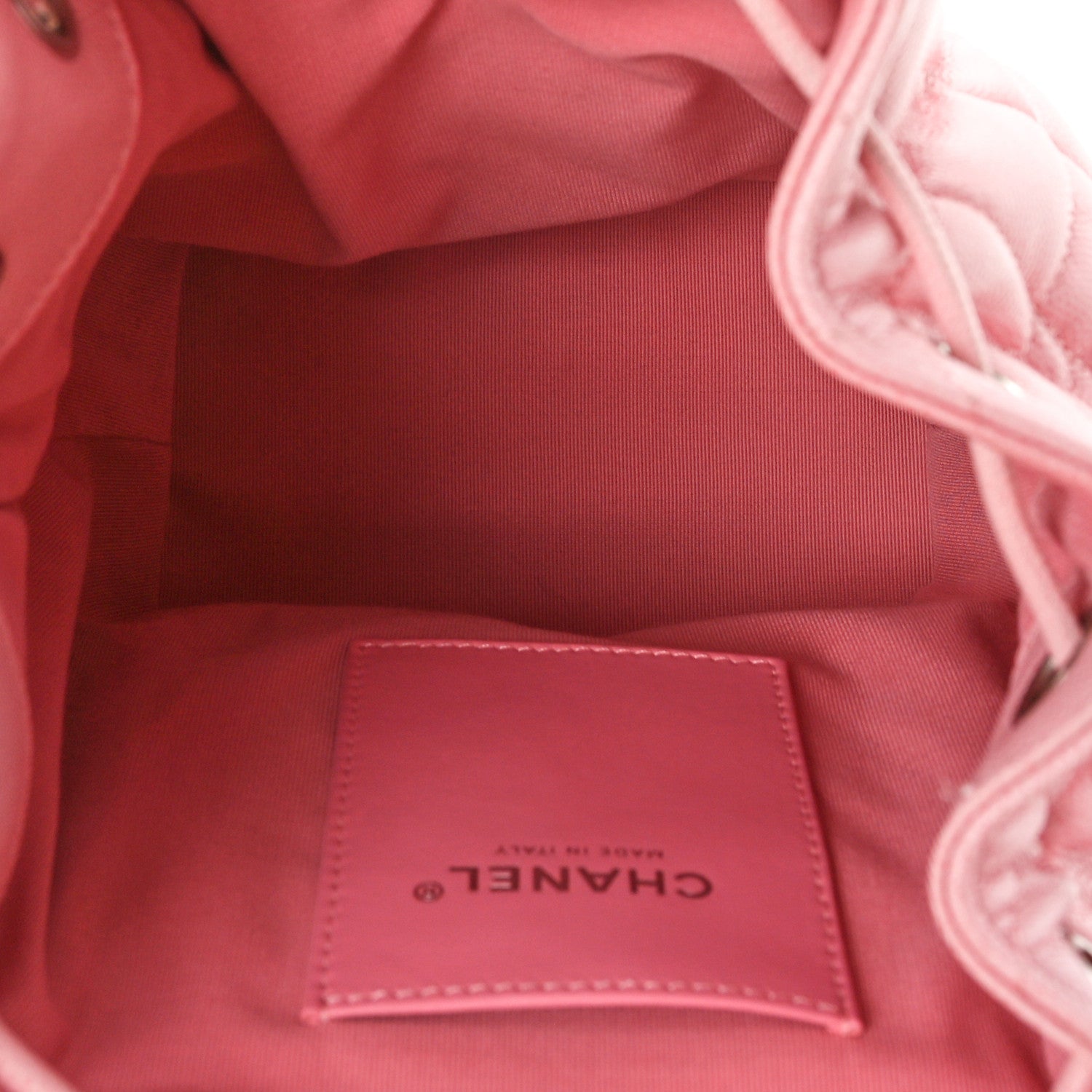 Chanel Shaded Caviar Quilted Lacquered CC My Everything Drawstring Backpack Pink 5 of 9