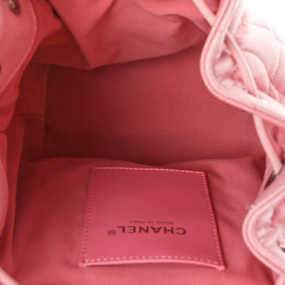 Chanel Shaded Caviar Quilted Lacquered CC My Everything Drawstring Backpack Pink 5 of 9
