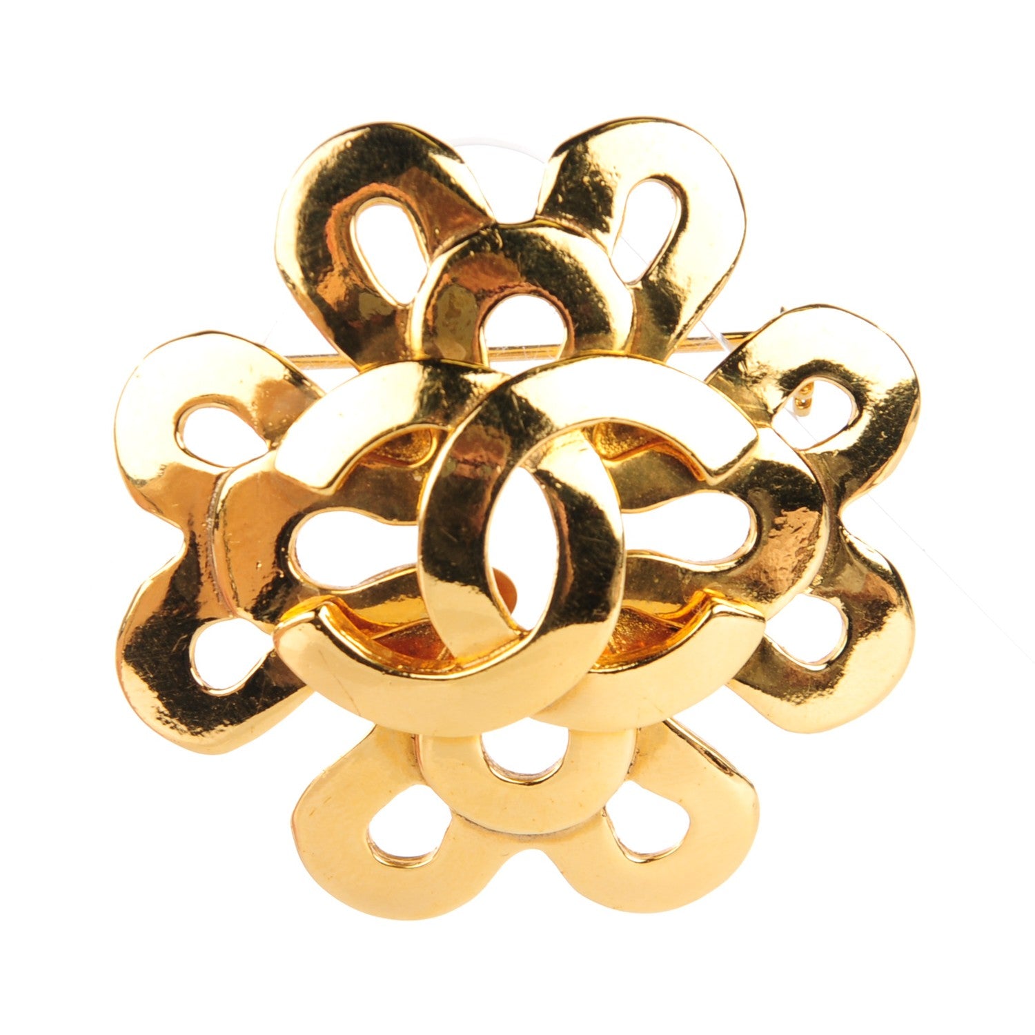Chanel CC Brooch Gold 1 of 5