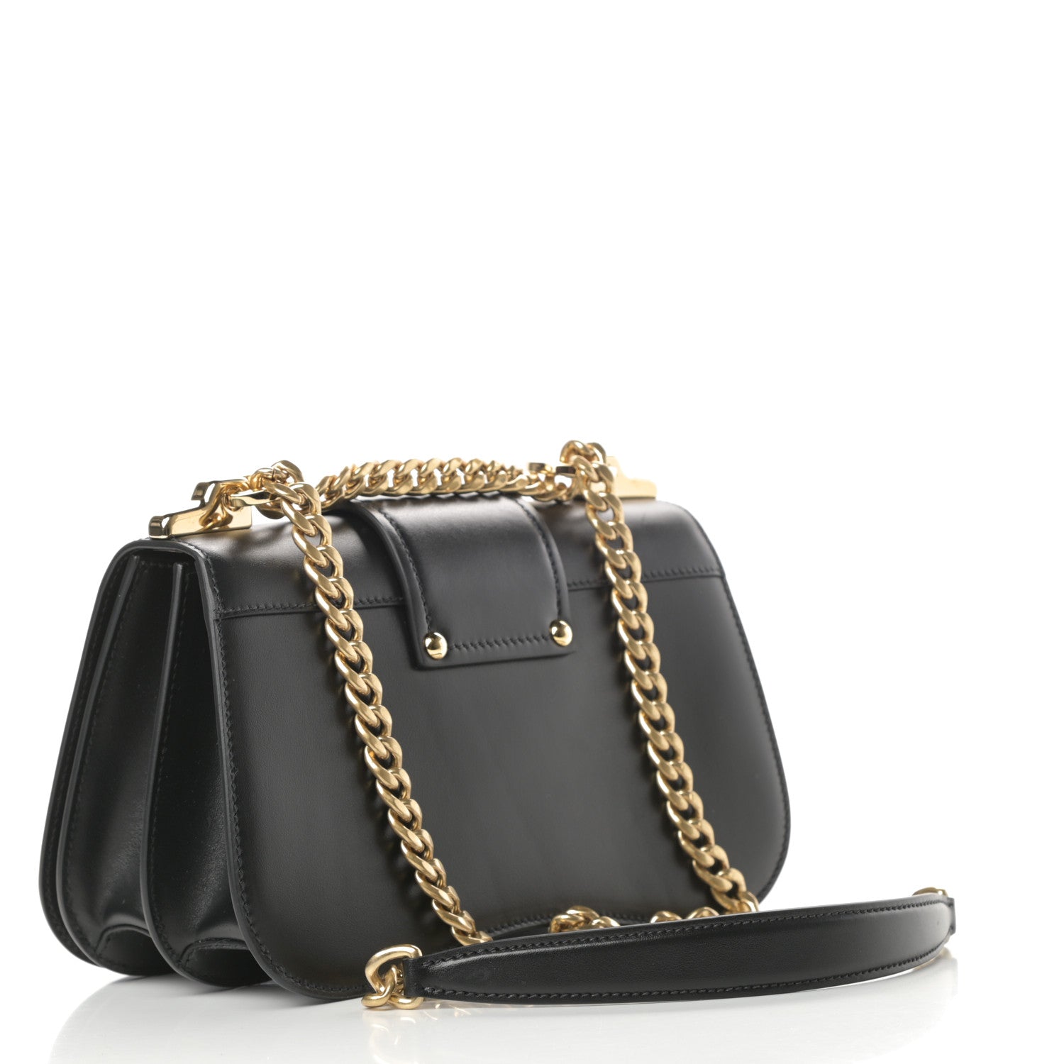 Prada City Calfskin Sidonie Small Chain Crossbody Bag Black 3 of 14