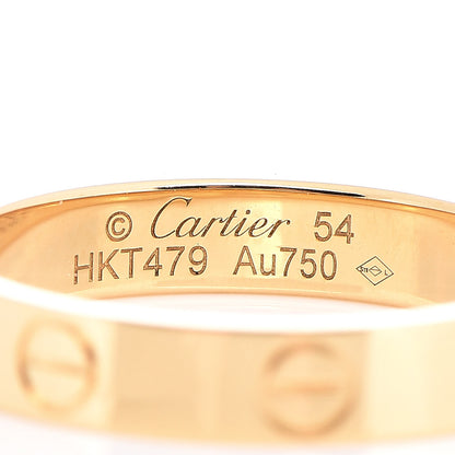 Cartier 18K Yellow Gold 3.5mm LOVE Wedding Band Ring 54 6.75 4 of 8