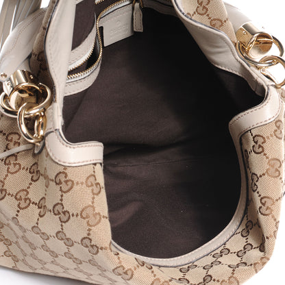 Gucci Monogram Medium Indy Hobo Ivory 5 of 7