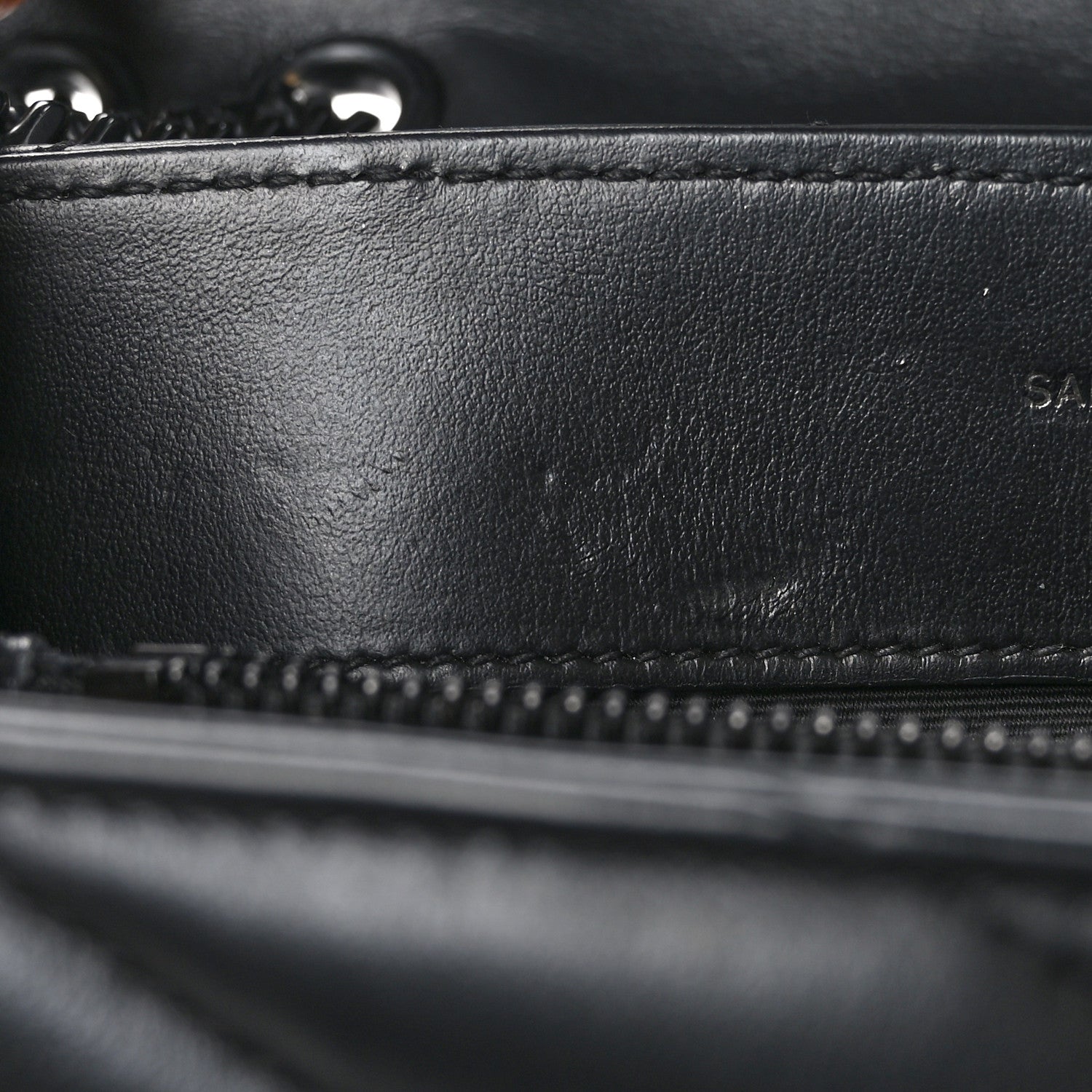 Saint Laurent Calfskin Y Quilted Monogram Monochrome Small Loulou Chain Satchel Black 13 of 13
