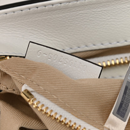Chloe Calfskin Crocodile Embossed Small C Double Carry Brilliant White 8 of 12