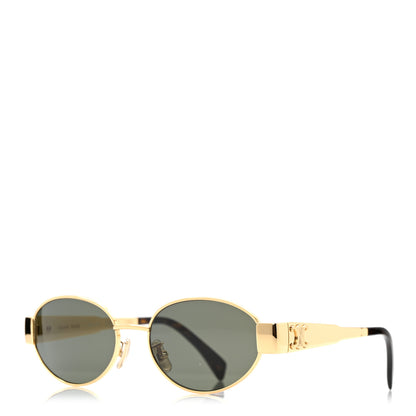 Celine Metal Triomphe 01 Sunglasses CL40235U Gold Green 1 of 7