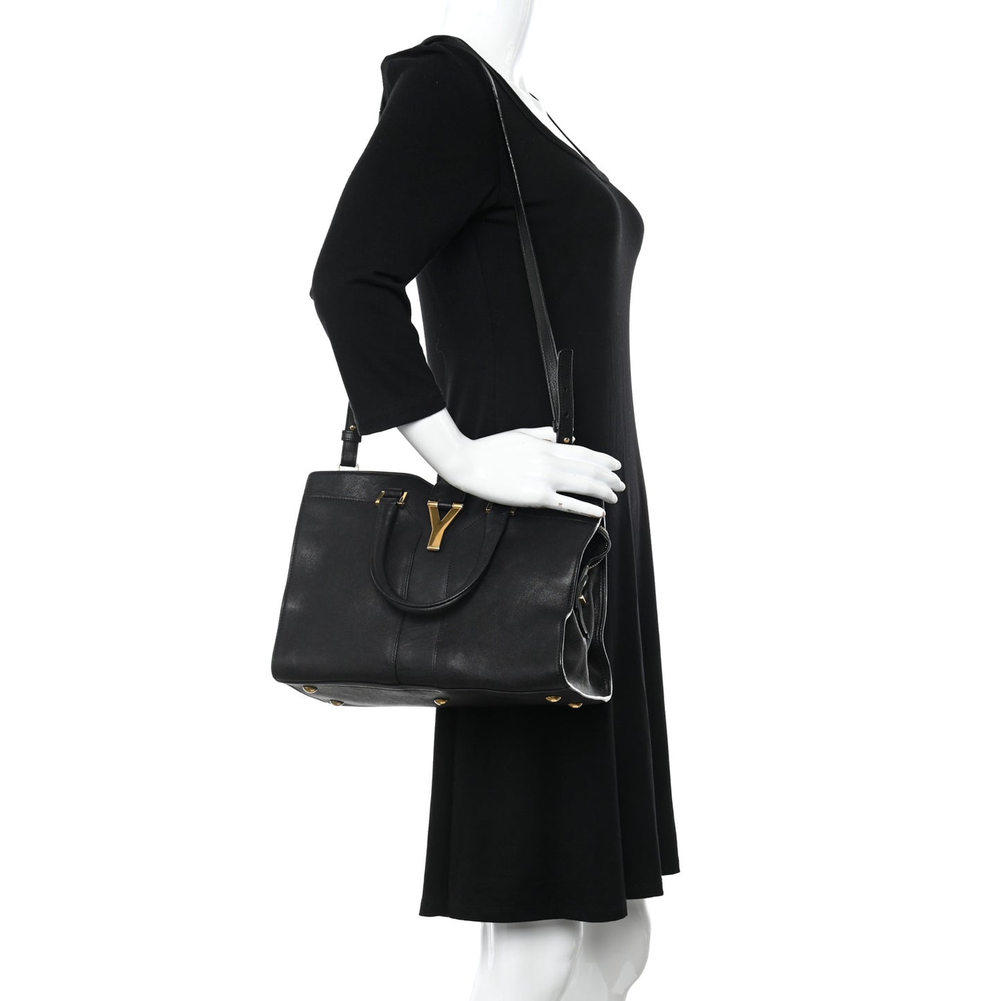 Calfskin Small Classic Y Cabas Black