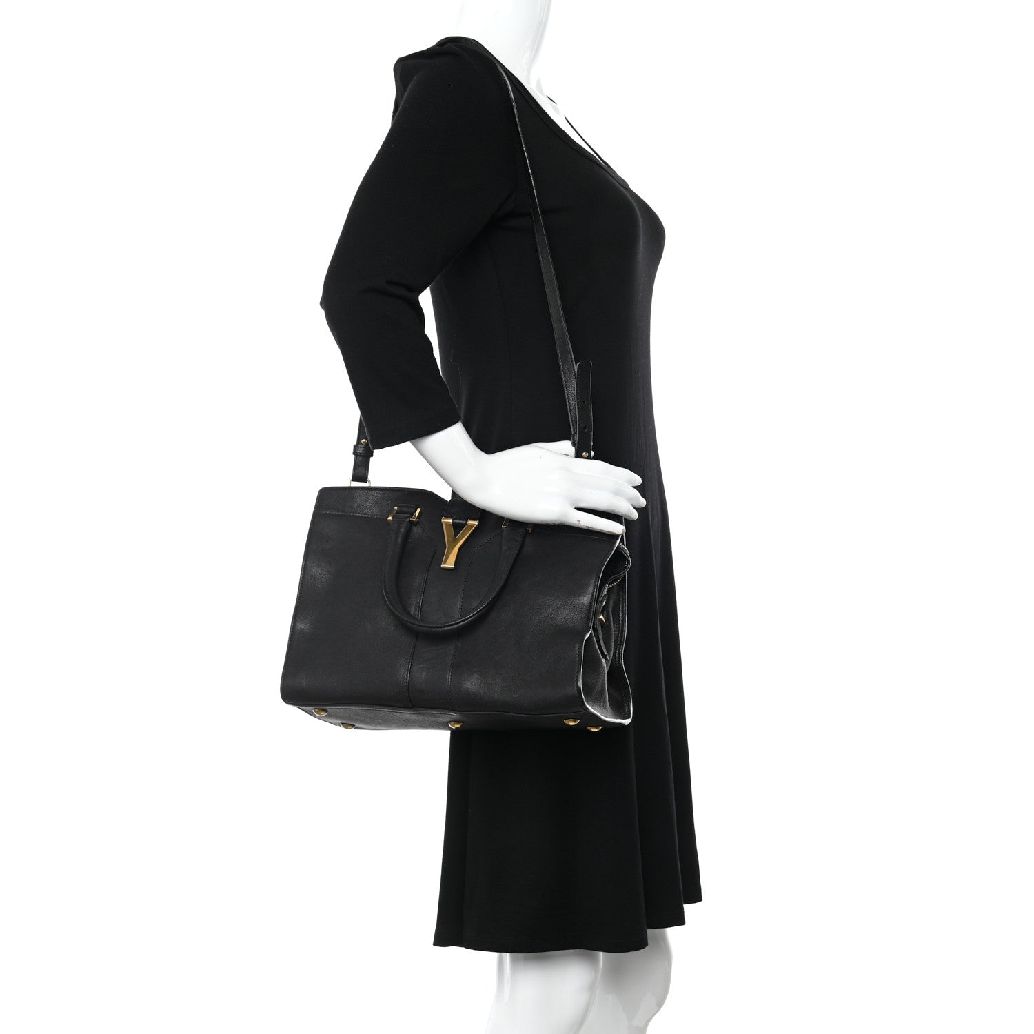 Saint Laurent Calfskin Small Classic Y Cabas Black 2 of 23