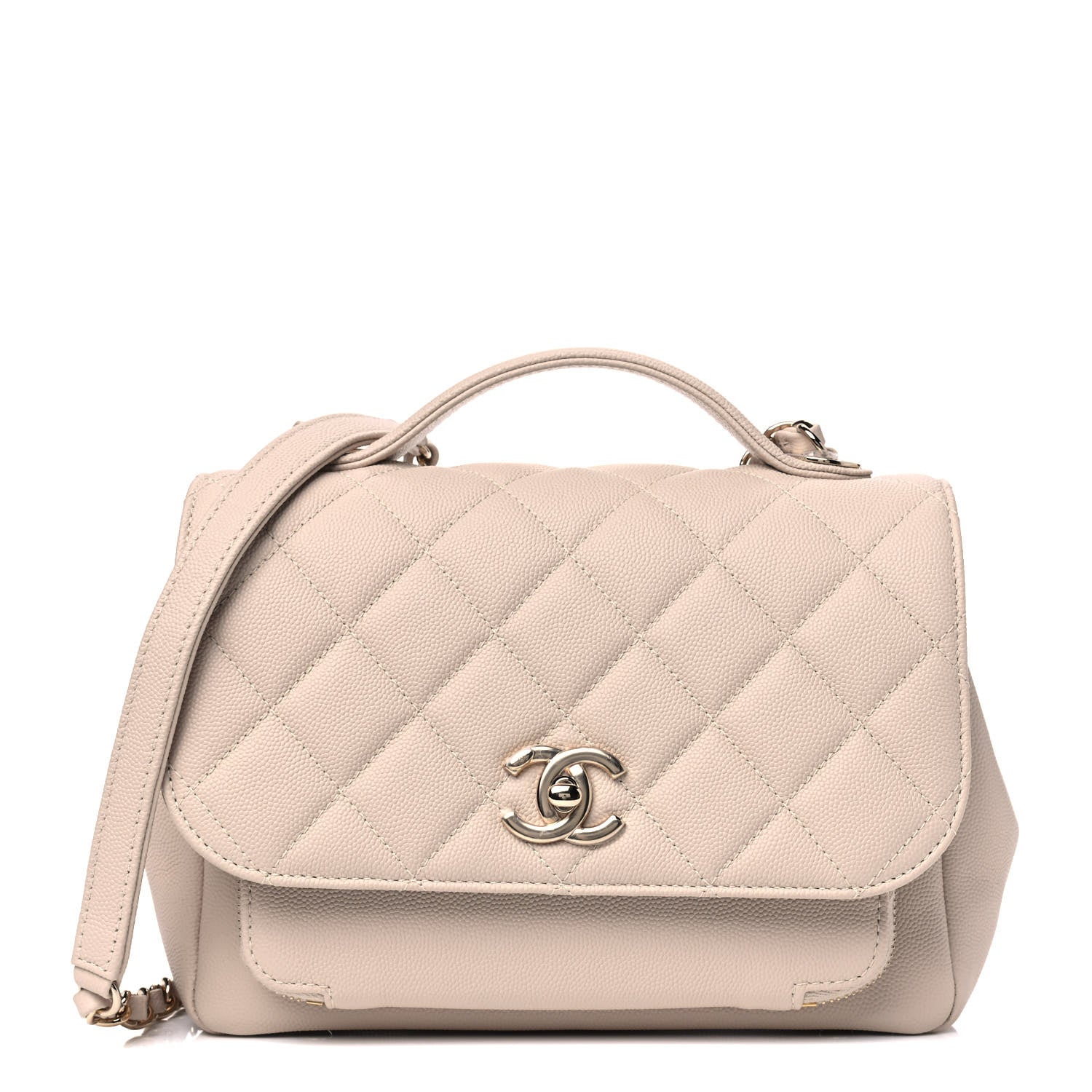 Chanel Caviar Quilted Medium Business Affinity Flap Beige 1 of 4