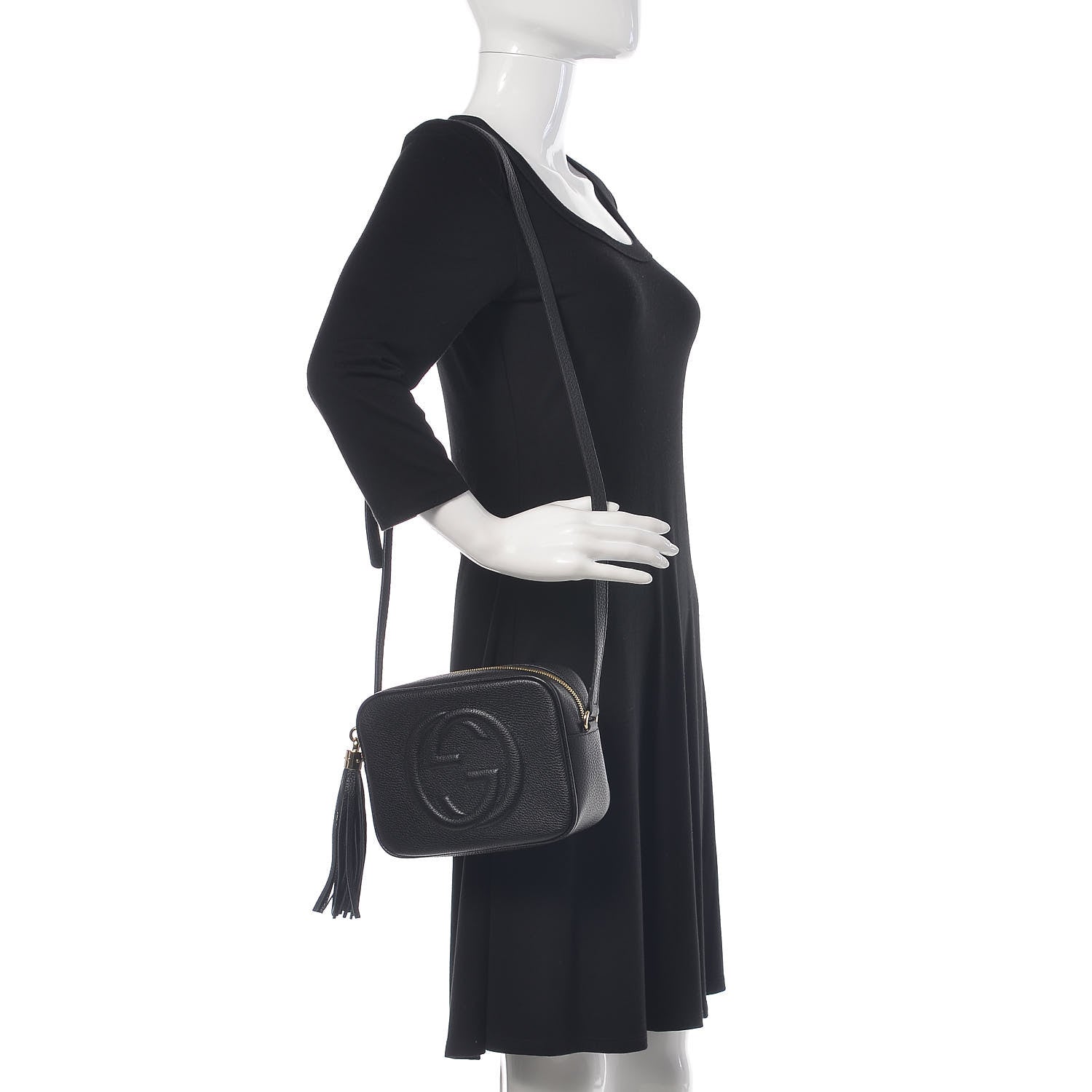 Gucci Pebbled Calfskin Small Soho Disco Bag Black 2 of 10