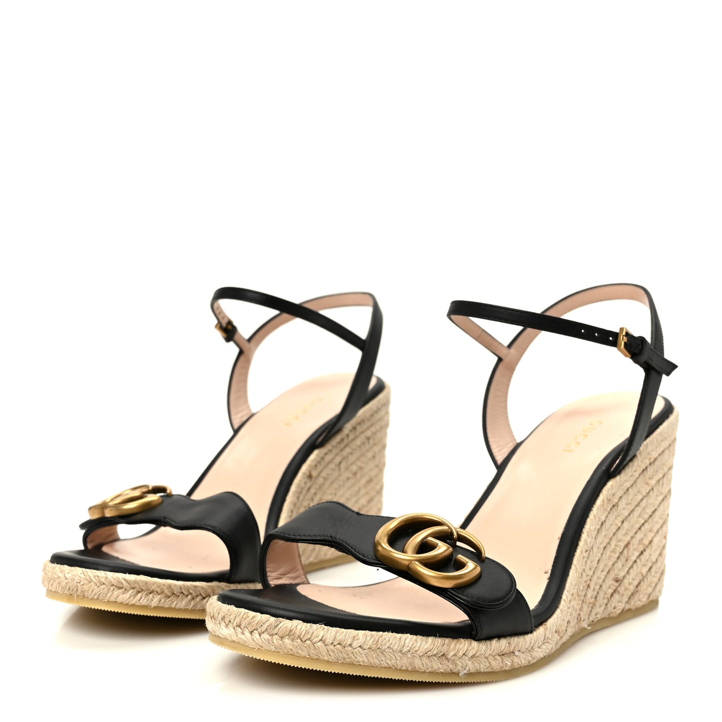 Galassia Aitana Espadrille 10/95mm Wedge Sandals 39 Black