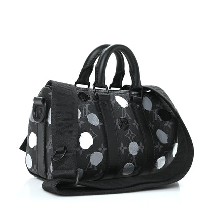 Louis Vuitton LV X YK Monogram Eclipse Keepall Bandouliere 25 Black Silver 3 of 8