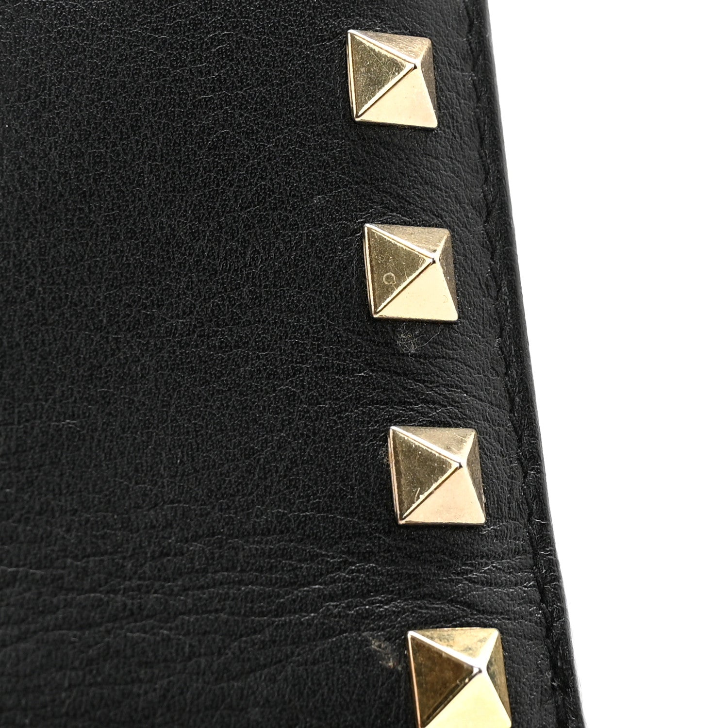 Valentino Garavani Calfskin Rockstud Bi-Fold Long Wallet Black 10 of 11