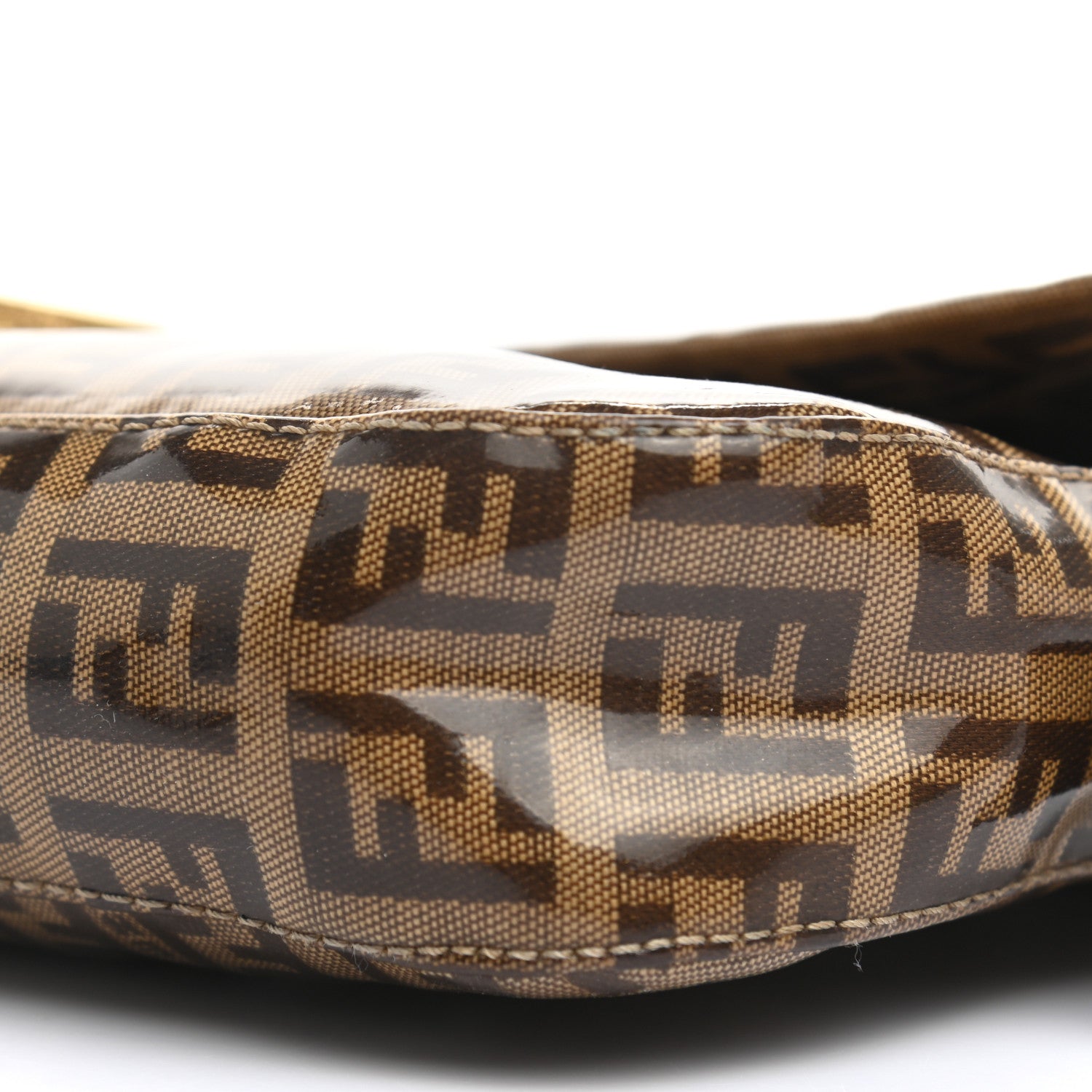 Fendi Vinyl Zucchino Baguette Tobacco 10 of 14