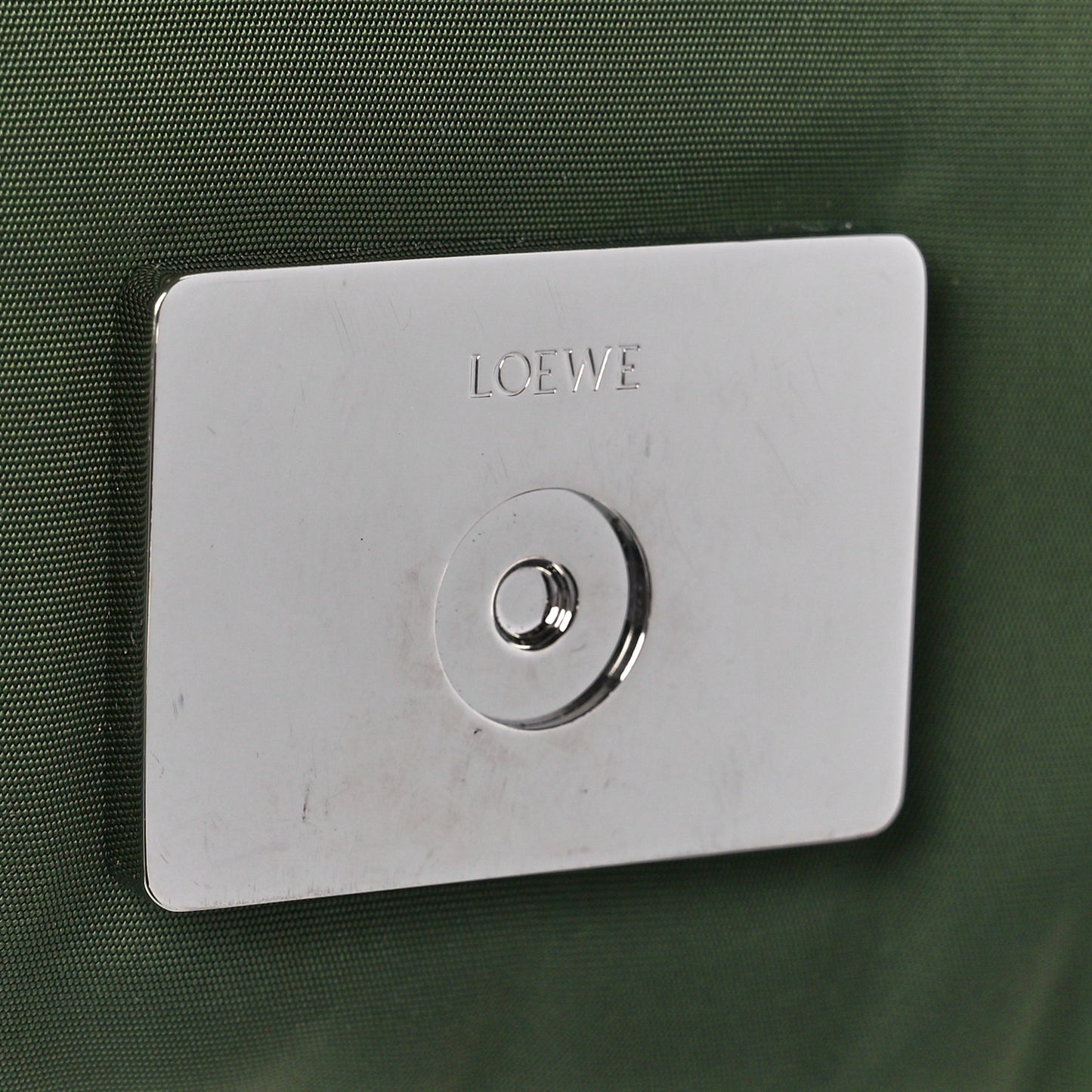 Nylon Medium Goya Puffer Bag Green