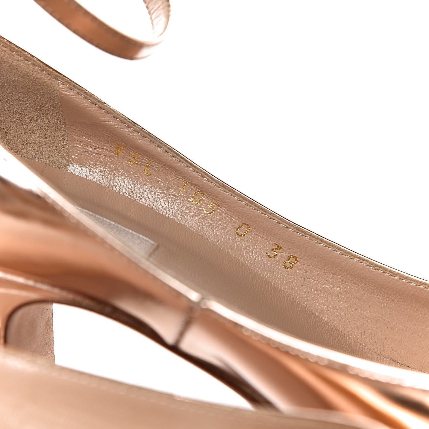Metallic Nappa Tan-Go Mary Jane 60mm Pumps 38 Soft Noisette