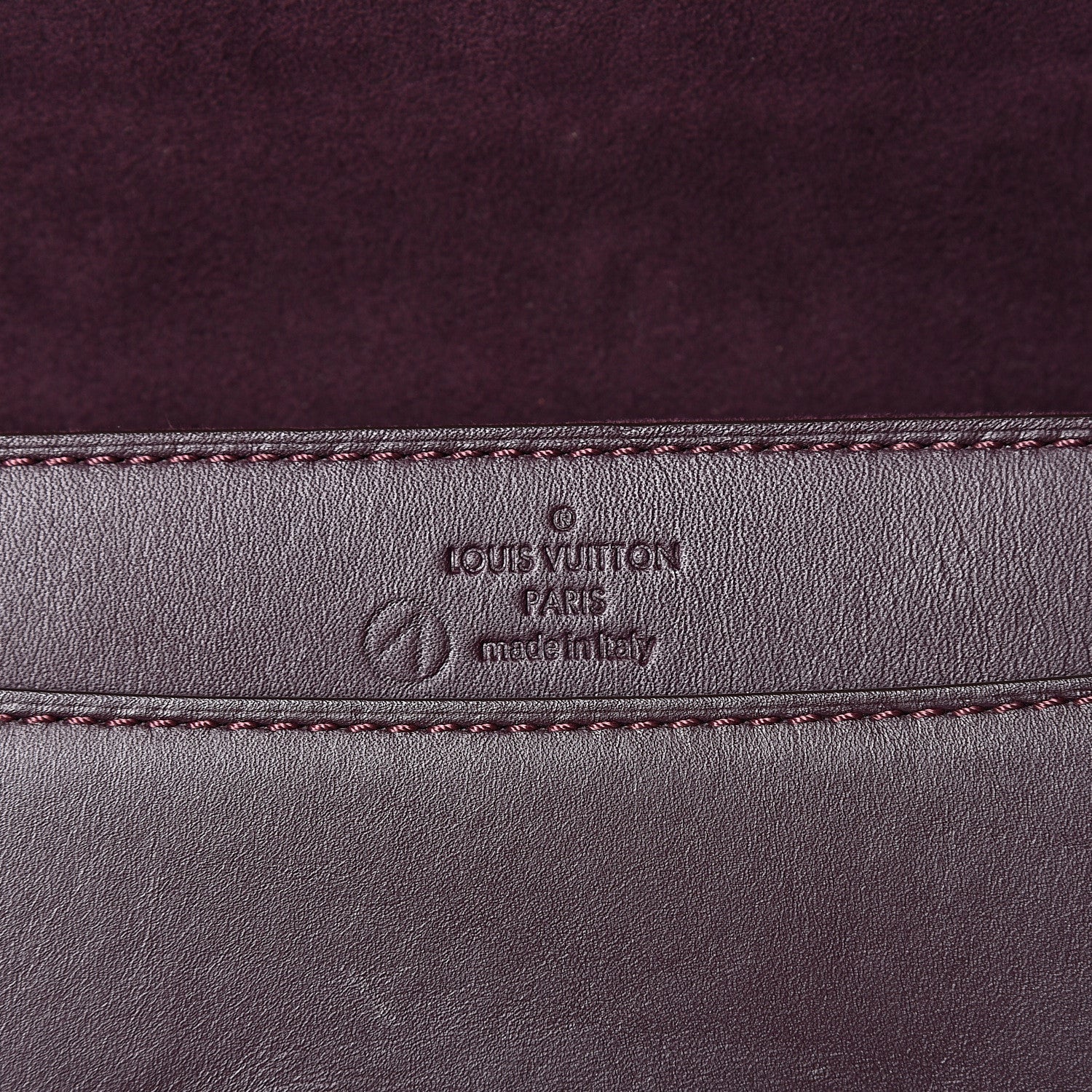 Louis Vuitton Calfskin Chain Louise GM Amarante 5 of 8
