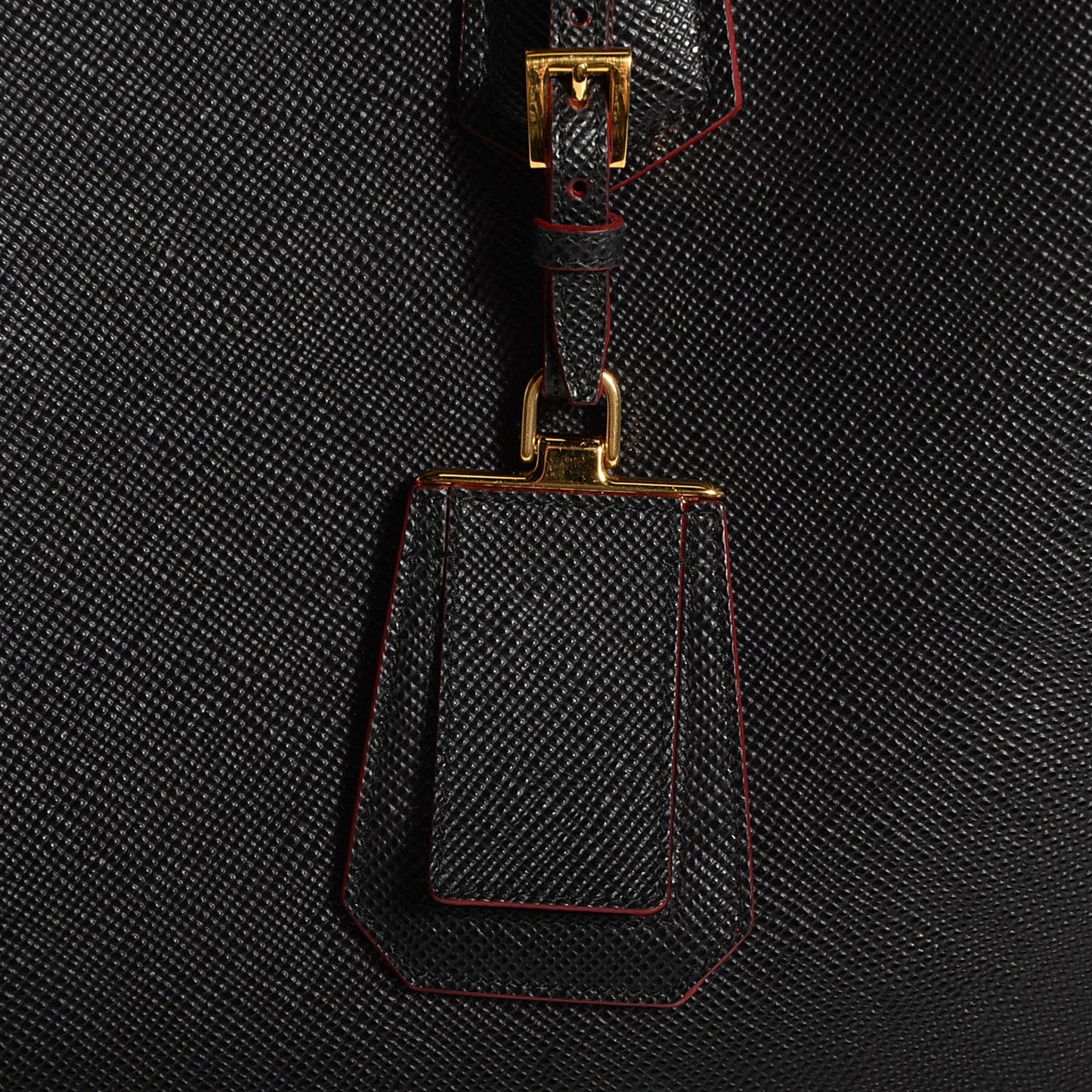 Saffiano Cuir Small Double Bag Nero Black